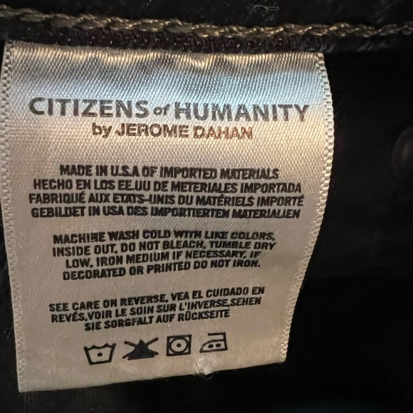 Citizens Of Humanity Men’s SID Regular Straight Jeans Dark Wash Size 40 - Picture 10 of 11